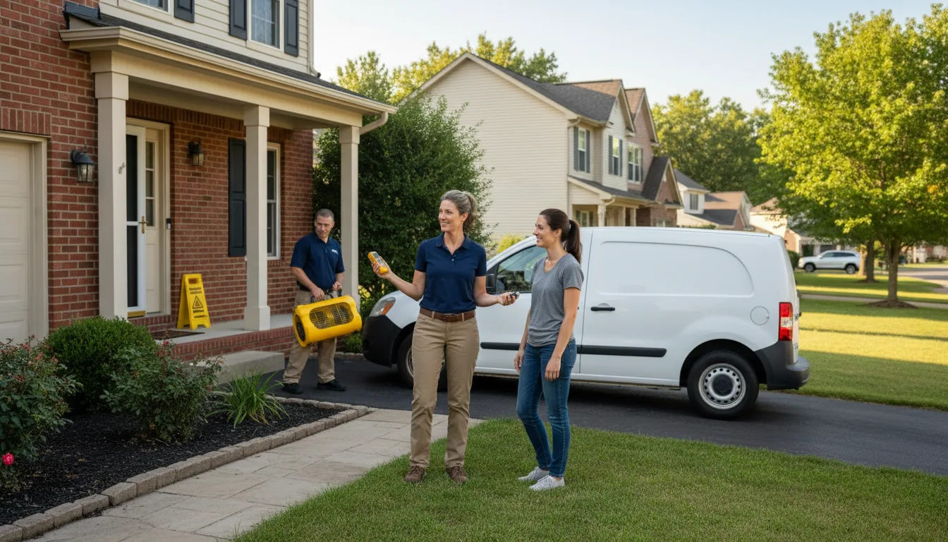 Residential water damage restoration in Rulo, NE